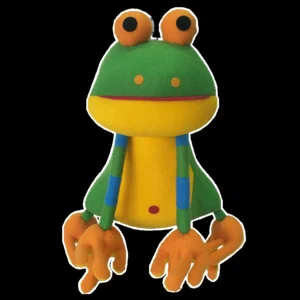 Wiebeldier aan veer - Kikker