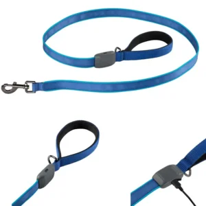 Nite Ize NiteDog oplaadbare Looplijn hond met blauwe Led verlichting NDLR-03-R3