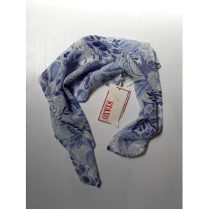 Blauw/witte bandana met motief staxo