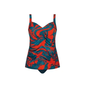 Sunflair Tankini: blauw / rood, hoge slip ( SUNF.234 )