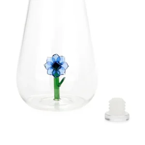 Balvi Waterfles Karaf Anemoon Blauw 1L Glas