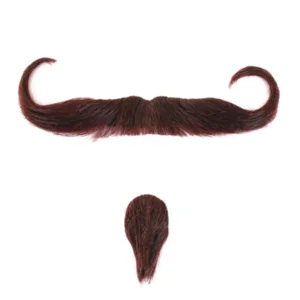 Snor plus sikje - Krul - Roodbruin