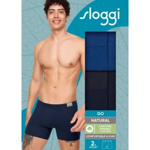 Sloggi – Men – GO Natural – Short C2P – 10214598 - Blue Multicolor