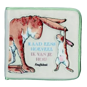 Boek - Zacht knuffelboek - Raad eens hoeveel ik van je hou - Stof - 0+