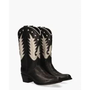 Sendra 18172 Zwart/Wit Damesboots
