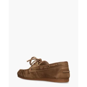 Posa Boat Loafer Wrinkle Bruin Dames Veterschoenen