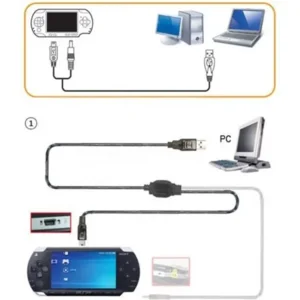 PSP 2000 3000 USB Stroom / Datatransfer Kabel