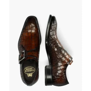 Harris 9195 Bruin Heren Gespschoenen