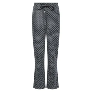 Jaquard print broek Audrey Zoso Petrol XS