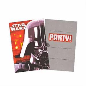 Partyset Star Wars Darth Vader: borden + bekers + servetten + vlaggenlijn + uitnodigingen