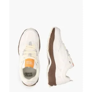 Mercer Amsterdam ME252002 Wit/Bruin Damessneakers