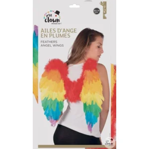 Engelenvleugels van Veren 50×50 cm – Multicolour – Kostuumaccessoire