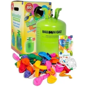 Helium tank - Balloongaz - Voor 50 ballonnen van 23cm - Incl. 50 ballonnen & lint