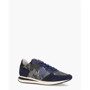 Philippe Model Tropez X Mondial Blauw/Zilver Damessneakers