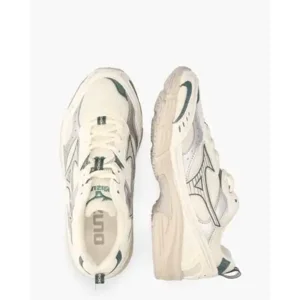 Mizuno MXR Off-White/Zilver/Groen Damessneakers