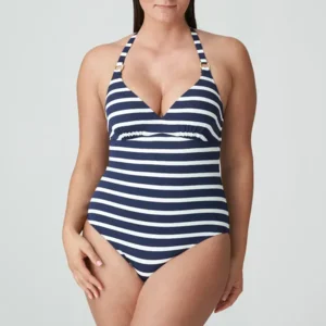 Prima Donna Swim Nayarit badpak blauw-wit gestreept