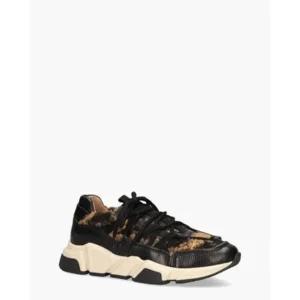 Dwrs Los Angeles Teddy Zwart/Bruin Damessneakers