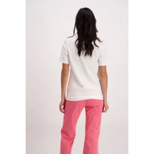 Signe Nature Shirt: Ecru / roze, Korte mouw ( Signe.1310 )