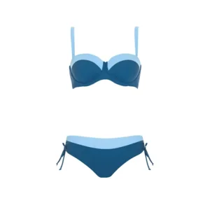 Sunflair Bikini: Blauw, voorgevormd ook mogelijk zonder schouderbandjes ( SUNF.159 )
