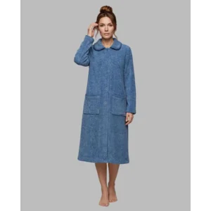 Egatex kamerjas Dames: Blauw, met knopen ( EGA.538 )