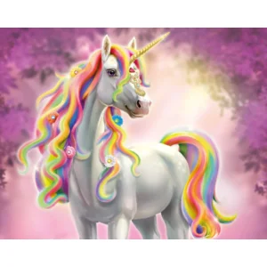 Poster behang Unicorn Eenhoorn multicolor