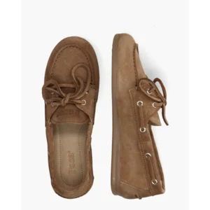 Posa Boat Loafer Lichtbruin Dames Veterschoenen