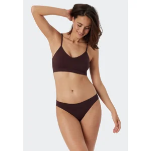 Schiesser Seamless Light bralette en slip in aubergine