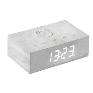 Gingko Flip Click Clock White Birch(witte berkenhout) G003W13