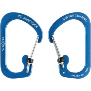 Nite Ize SlideLock Carabiner #3 Aluminium Blauw CSLA3-03-R6