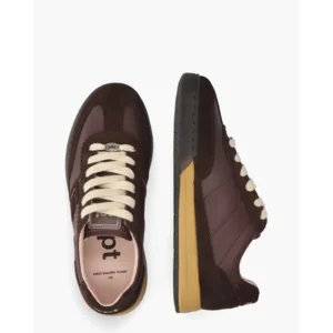 East Pacific Trade Diego Donkerbruine/Bordeaux/Gele Damessneakers