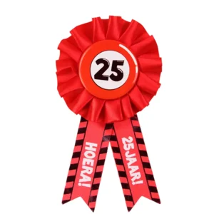 Rozet - 25 jaar - Verkeersbord