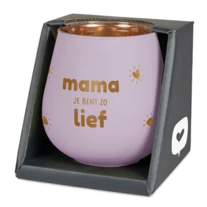 Sfeerlichthouder - Mama je bent zo lief - Glas