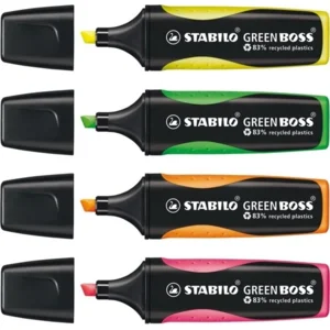 Markeerstiften - Stabilo - Fluor / neon - 4st.