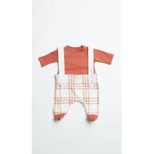 Happy People Pyjama Baby: Orange carree, interlock ( HAP.81 )