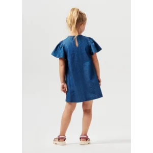 Noppies Kinderkleding Meisjes Blauwe Jurk Pocola Washed Blue