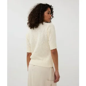Esqualo Sweater: korte mouw, Pailletten, Champagne ( ESQ.313 )