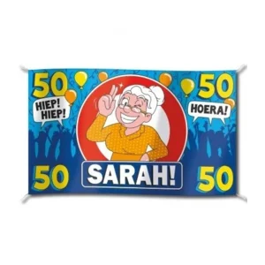 Vlag - 50 Jaar, Sarah - 150x90cm