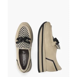Softwaves Celine Beige/Zwart Damesloafers