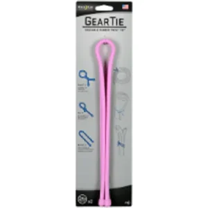 Nite Ize Gear Tie 24" Pink 2 Stuks Herbruikbare kabelbinder GT24-2PK-12