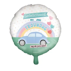 Folieballon - trouwdag - 46cm - Zonder vulling