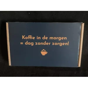 Brievenbus post Koffie in de morgen = een dag zonder zorgen!