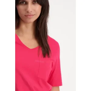 Signe nature T-shirt: Fushia, Korte mouw ( Signe.1223 )