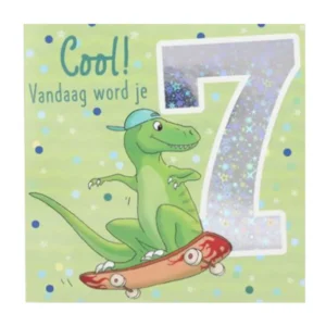 Kaart - Leeftijd & muziek - 7 jaar - Dinosaurus - 014A