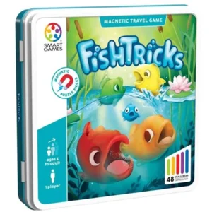 IQ spel - Magnetisch reisspel - Fish tricks - In blik - 6+