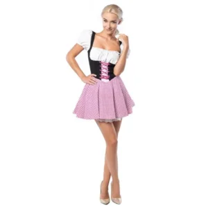 Kostuum - Dirndl - Jurk - Eva - Roze - XL