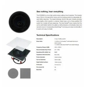 Bowers & Wilkins CCM663 inbouwluidsprekers  (paar)