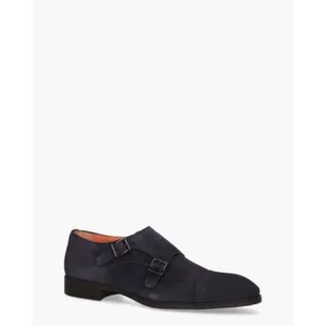 Santoni 14549 Donkerblauw Heren Gespschoenen