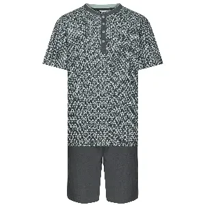 Pastunette heren pyjama: Groen, Korte mouw met short ( PAS.82 )
