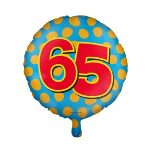 Folieballon - 65 jaar - 46cm - Zonder vulling
