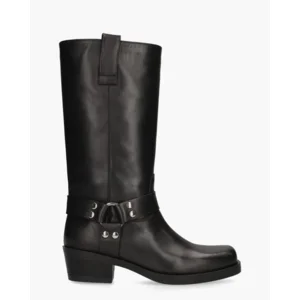 Julie Dee IV066 Zwarte Dames Motorboots